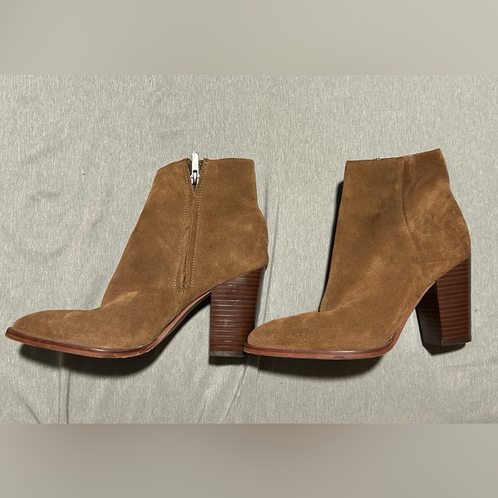 Jeffrey Campbell Brown Ankle Booties with Chunky Heel